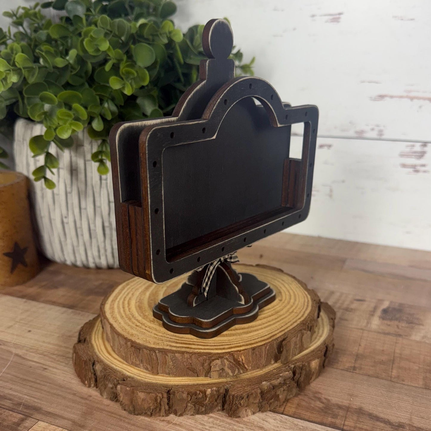 Rustic Moose Crossing Mini Table Sign Insert: Woodland Tiered Tray Decor