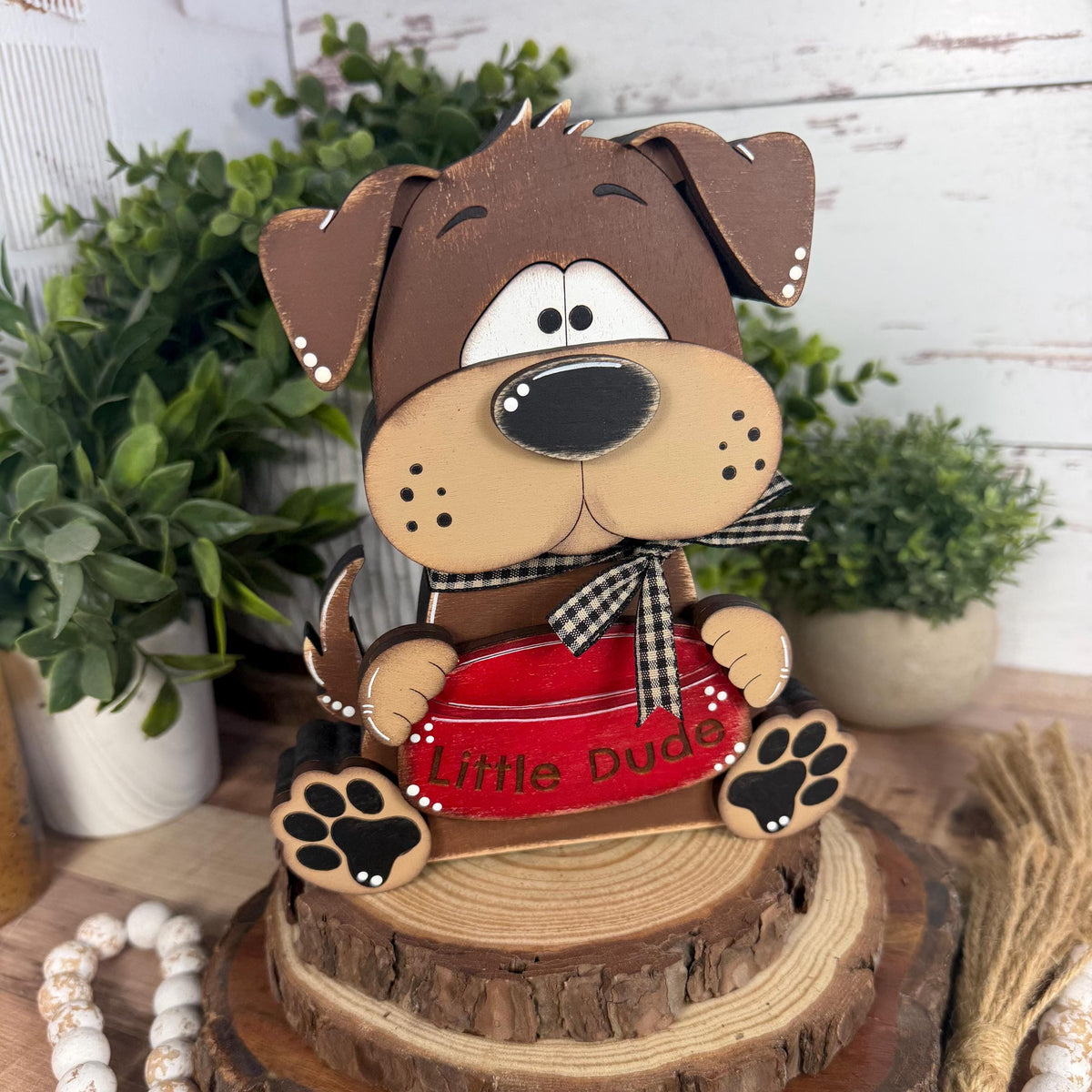 Interchangeable Dog Shelf Sitter, Personalized Dog Lover Gift, Gotcha Day Pet Decor
