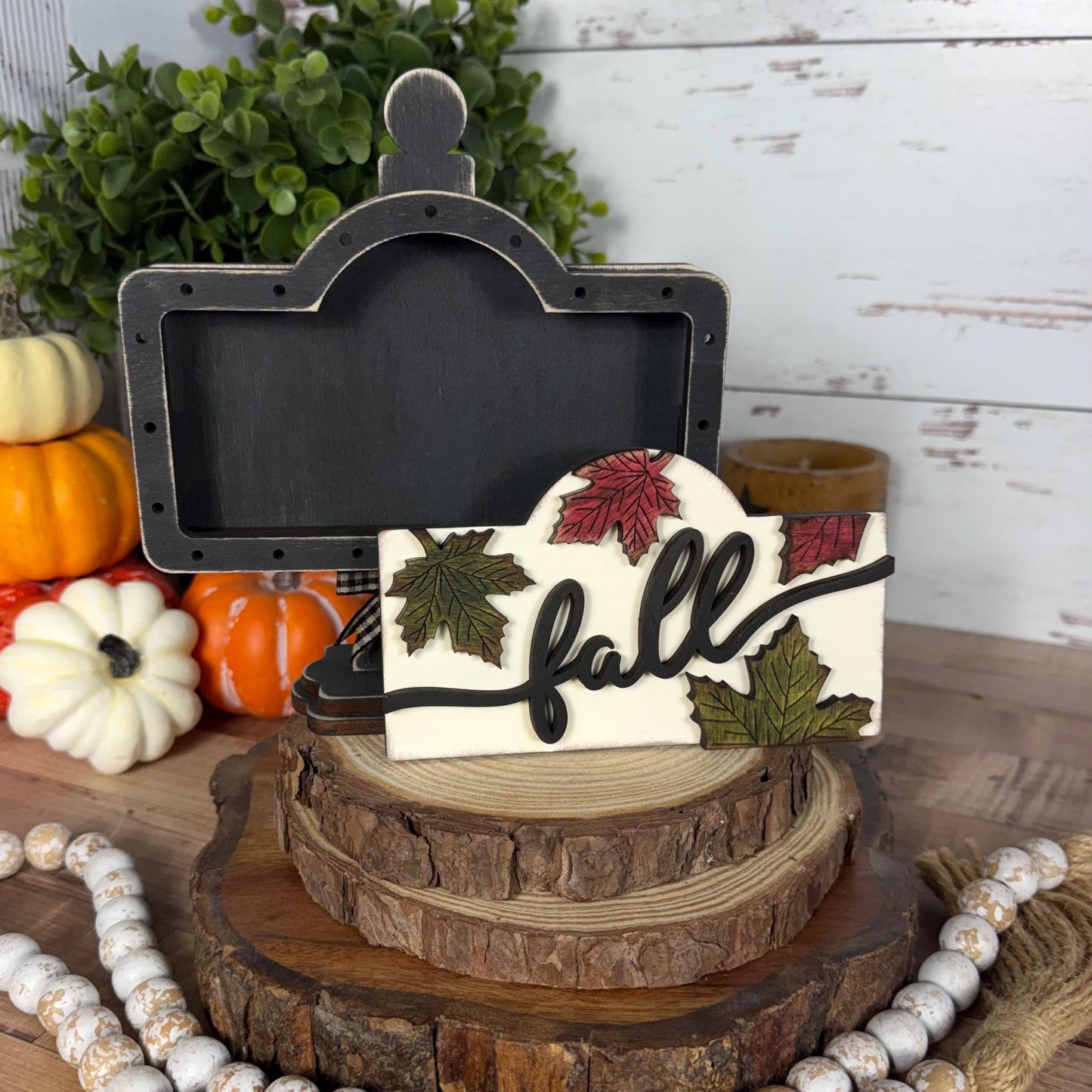 Farmhouse Fall Mini Interchangeable Sign - Rustic Fall Tiered Tray Decor