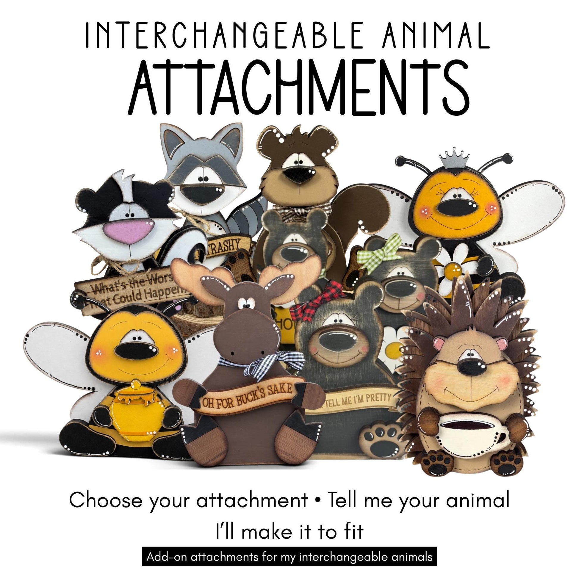 Interchangeable Animal Attachments | Magnetic Seasonal Accessories