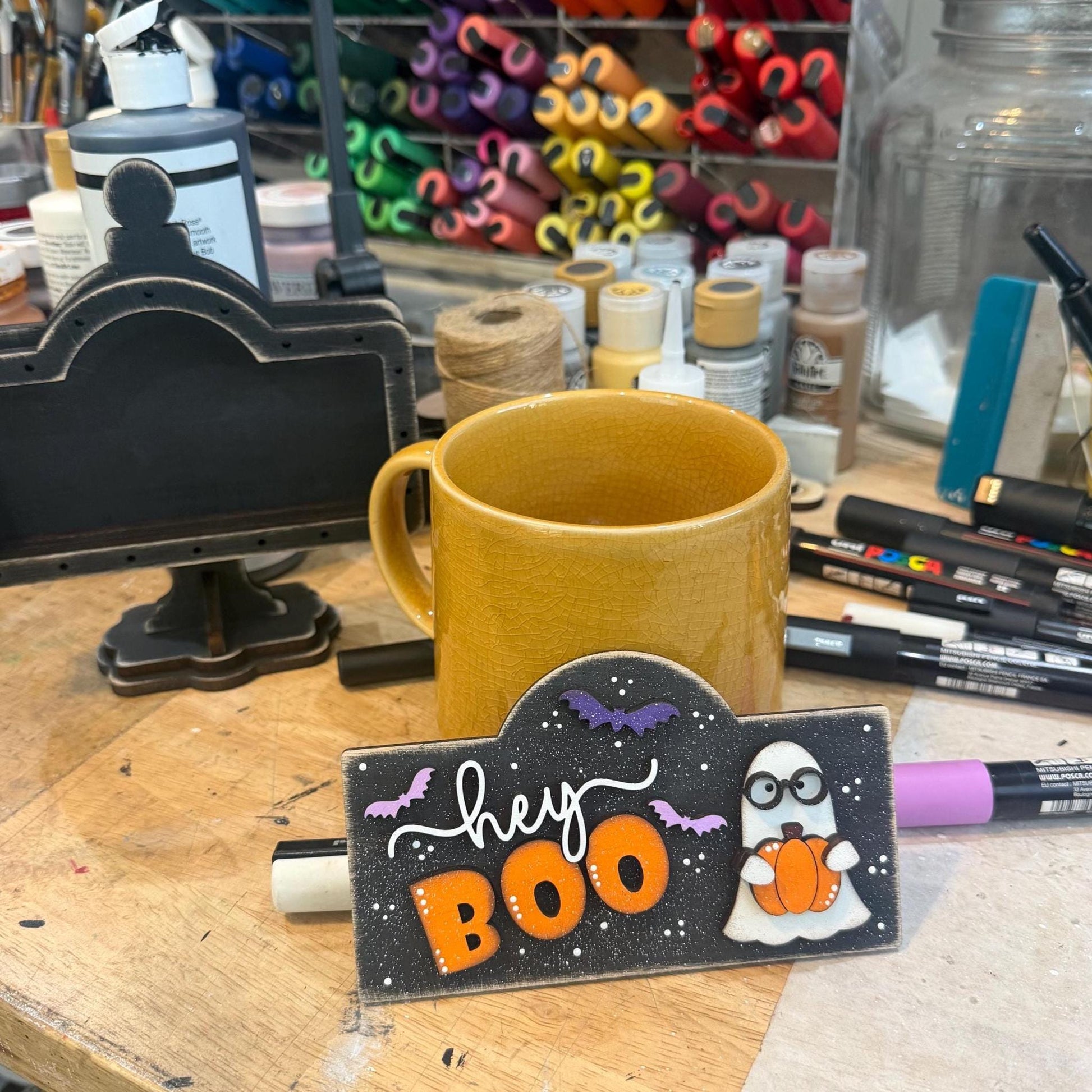 Hey Boo Interchangeable Halloween Mini Sign