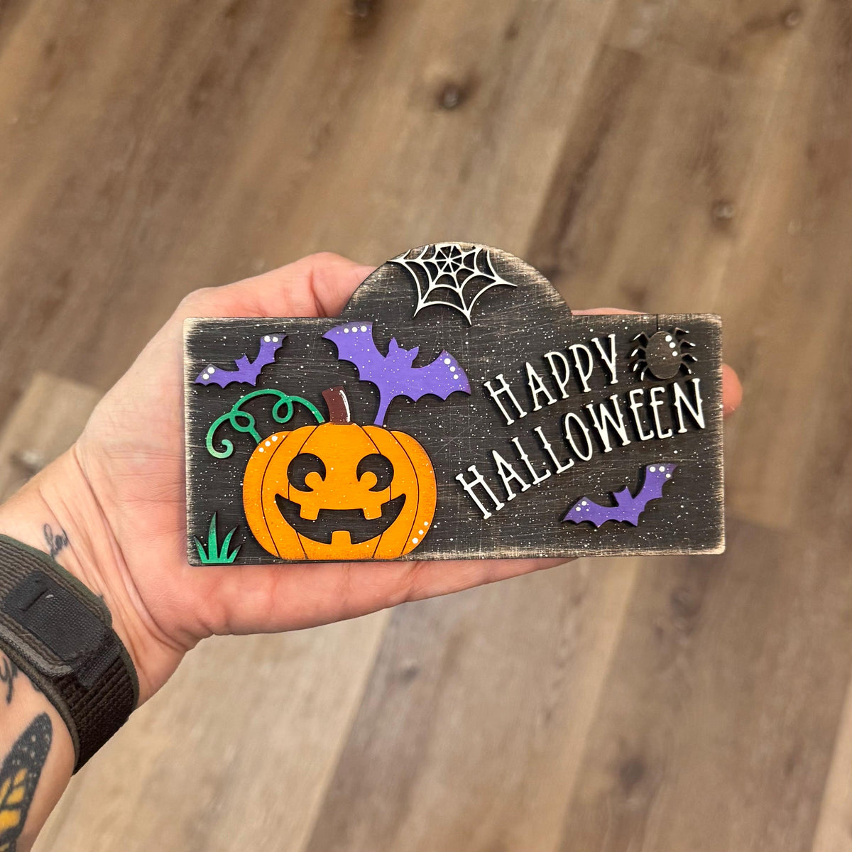 Happy Halloween Interchangeable Wooden Mini Sign