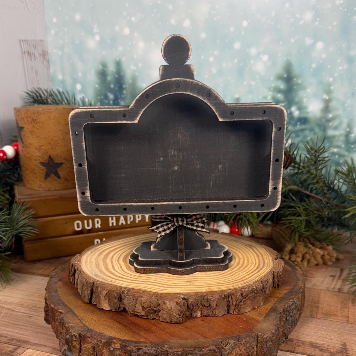 Rustic North Pole Interchangeable Mini Sign for Christmas