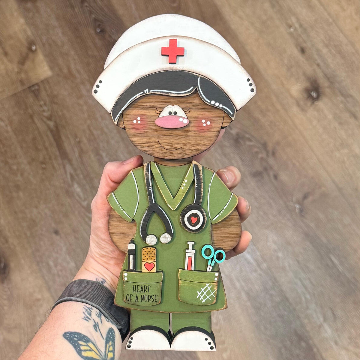 Handmade Nurse Shelf Sitter, Nurse Gift, RN Graduation Gift, Medical Office Decor