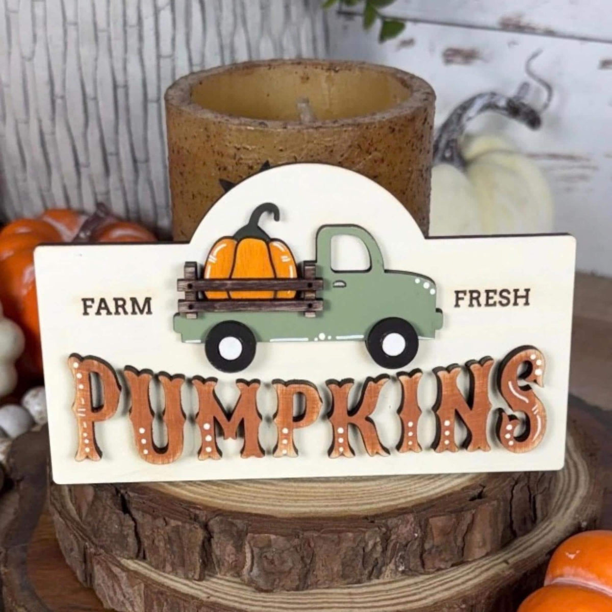 Interchangeable Fall to Christmas Sign Set, Halloween Pumpkin Holiday Inserts, Seasonal Wood Shelf Decor
