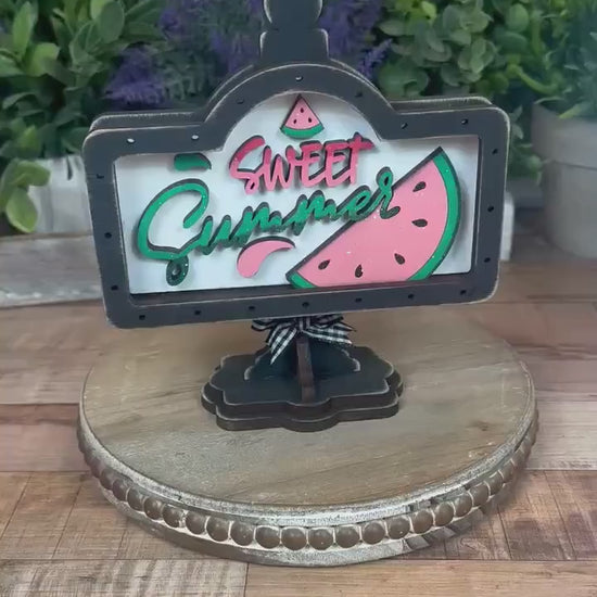 Rustic Farmhouse Table Sign Insert: Sweet Summer Watermelon Decor