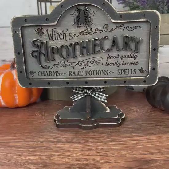 Witch’s Apothecary Interchangeable Mini Sign for Your Halloween Decor