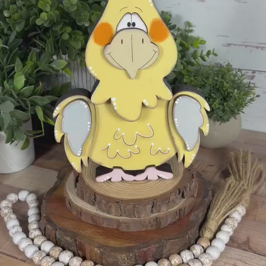 Hand Painted Cockatiel Shelf Sitter, Personalized Cockatiel Gift, Bird Decor