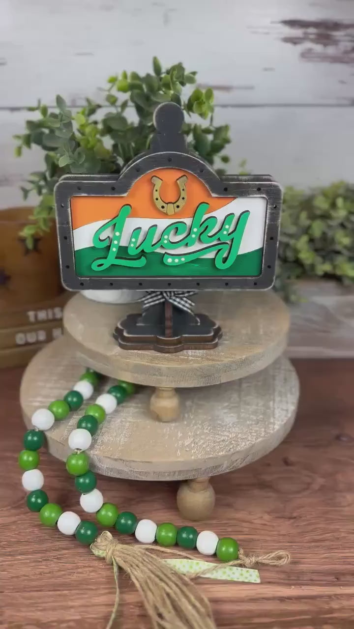 Charming St. Paddy's Lucky Mini Sign for Your Farmhouse Vibe