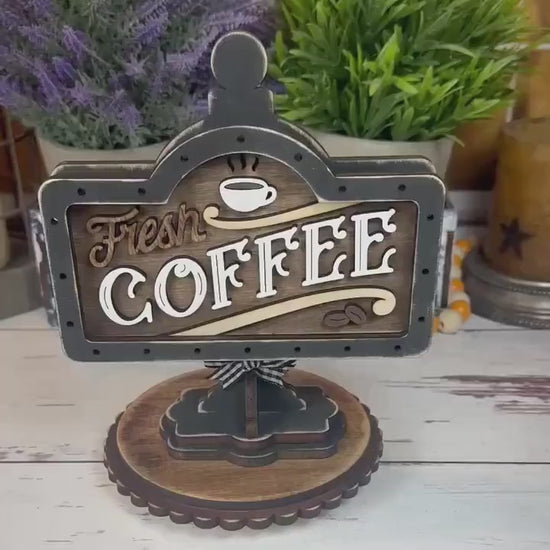 Hand-Painted Mini Farmhouse Sign: Rustic Tiered Tray Decor