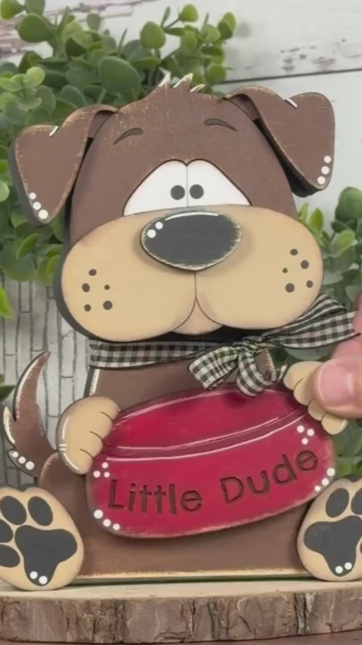 Interchangeable Dog Shelf Sitter, Personalized Dog Lover Gift, Gotcha Day Pet Decor