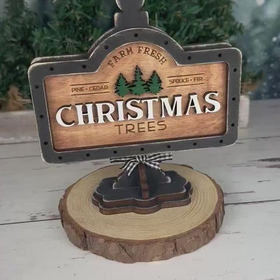 Rustic Elf Cam Interchangeable Christmas Sign